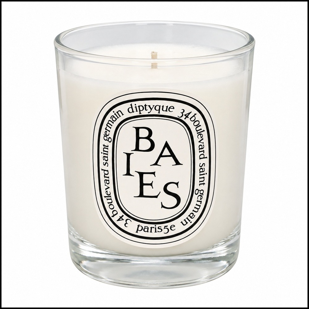 Diptyque Baies Scented Candle 70g 2.4oz Small Glass Jar Berries Made in France